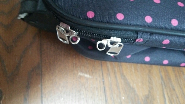 キャリーバッグ 折りたたみ ドット ピンク_3