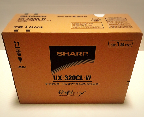【新品・未使用】 シャープ FAX 子機1台付き 1.9GHz UX-320CL-W