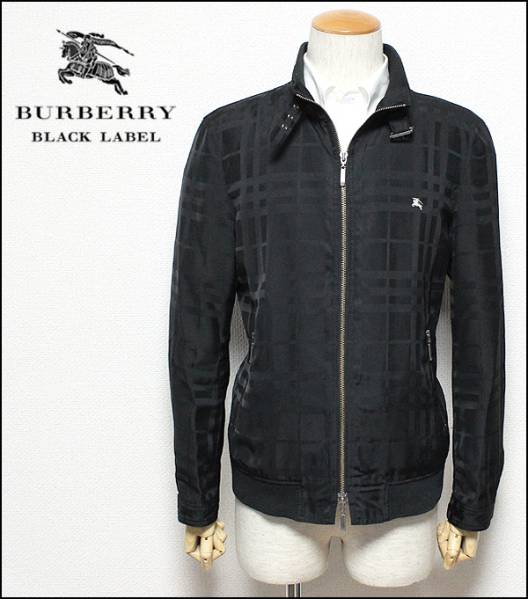 バーバリーブラックレーベル シャドーチェック ZIPジャケット黒M
