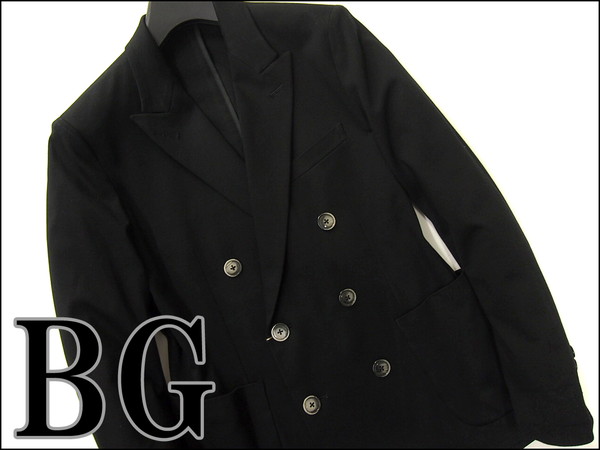 美品 BGボナジョルナータのジャージーダブルジャケットS黒J23256
