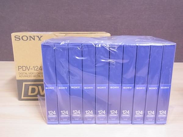 未開封 SONY DVCAMテープ PDV-124N 10本セット2 元箱入/D355/1 プロ用
