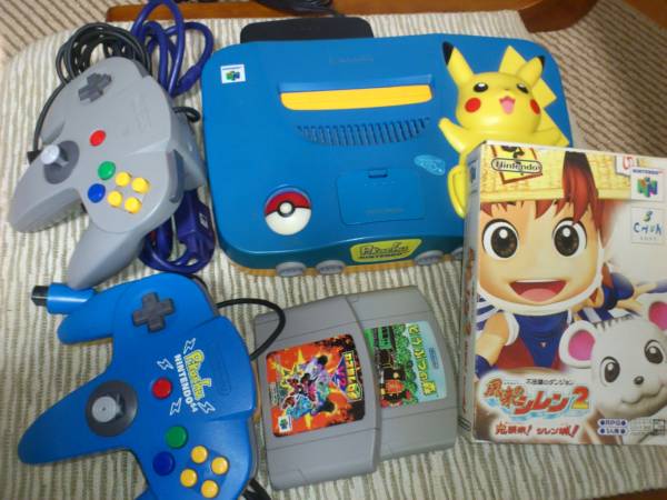 NINTENDO 64 ピカチュウ　本体　ソフト　3本付き
