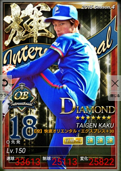【覚醒４】プロ野球プライド４輝青OB 郭泰源 西武(8888)覇監督
