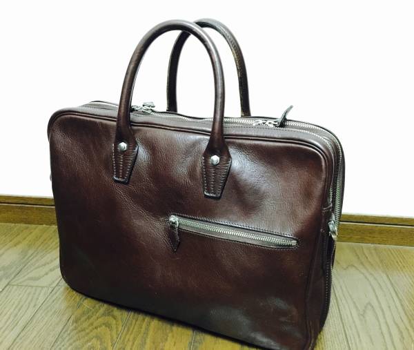 万双 高級レザーバッグ ダークブラウン ビジネス/カジュアル美品 万双