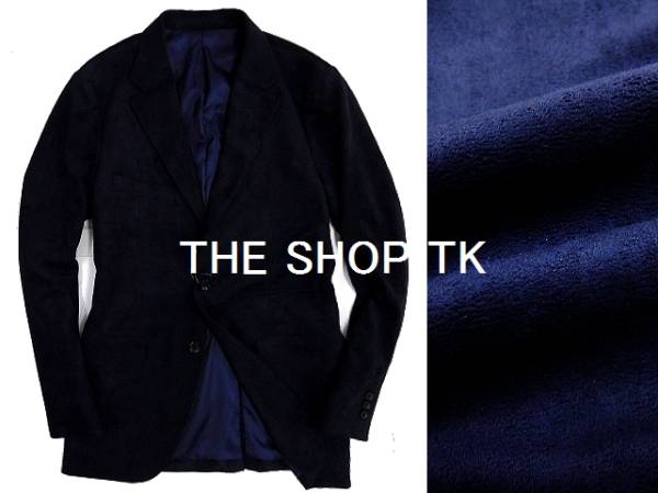 新品 タケオキクチ TK Fスエード テーラードジャケット 紺 XL
