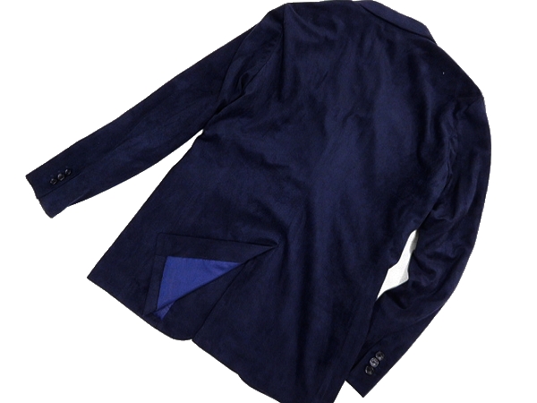 新品 タケオキクチ TK Fスエード テーラードジャケット 紺 XL