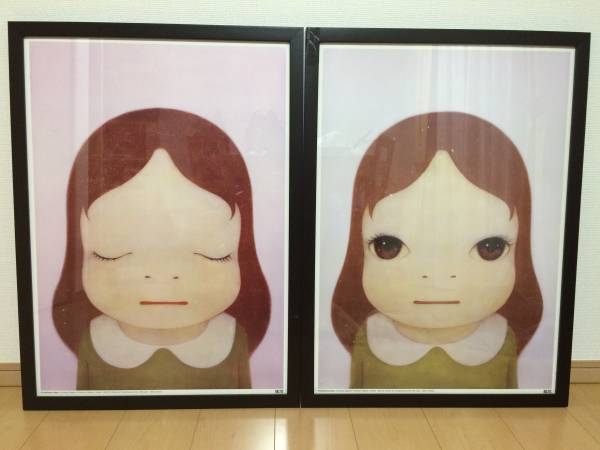 奈良美智　Cosmic Girl セット　額装済