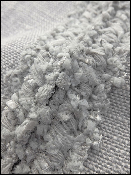 美品 iCBアイシービー ノーカラーツイードジャケット9灰★J25914