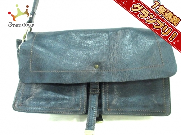 ゲンテン ショルダーバッグ ネイビー dan レザー genten