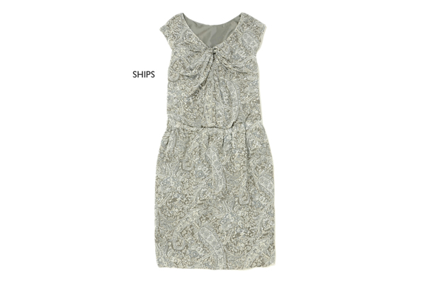 美品★SHIPSシップス★上品！プリントワンピースW092