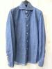 バルバ ダンディライフ シャツ デニム 長袖 37 青 インディゴ