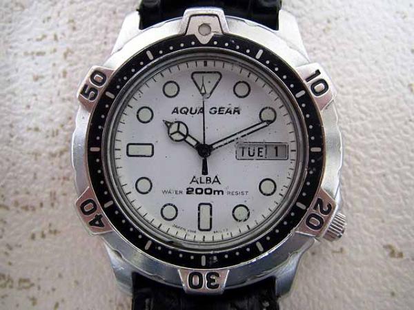 SEIKO ALBA AQUA GEAR アクアギア ダイバー 200m V346-6A10