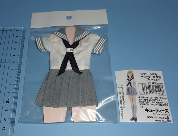 1/6 ドール汎用 セーラー服 夏服 グレー上下 【公式通販】