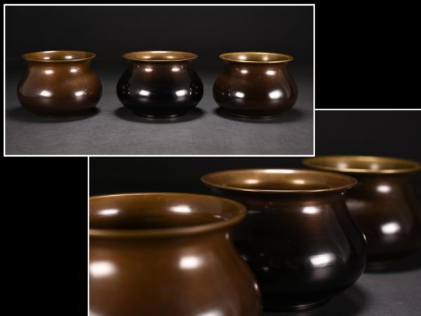 古多】時代唐銅建水3点セット◇茶道具/古美術 T 茶道具 【公式通販】