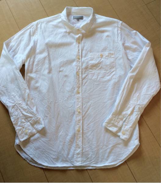 美品 Men's MARGARET HOWELL ロングスリーブ白シャツ size M MHL