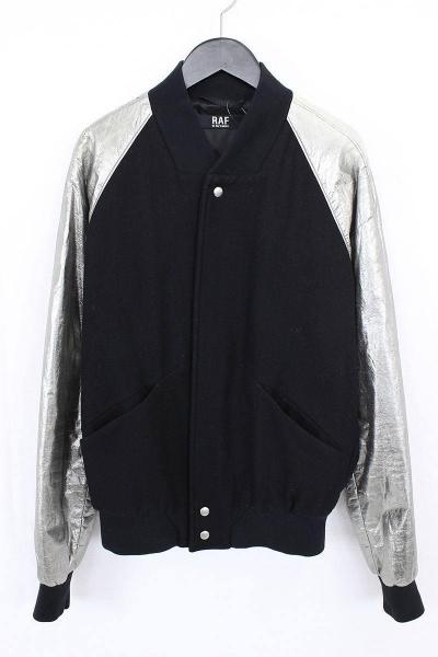ラフバイラフシモンズ/袖メタリック切替ブルゾン【01】