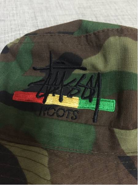 OLD stussy 90s 迷彩 バケットハット スチューシー 帽子 USA製