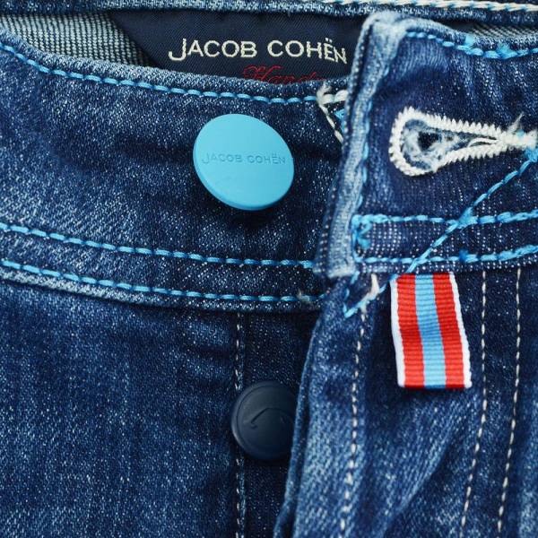 JACOB COHEN J622 ブルーステッチ ウォッシュミドルオンス30