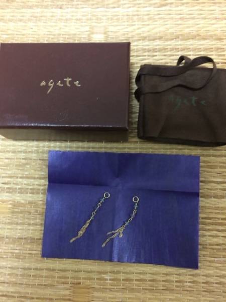送205 agete アガット ピアス チャーム B111702 販売証明書付