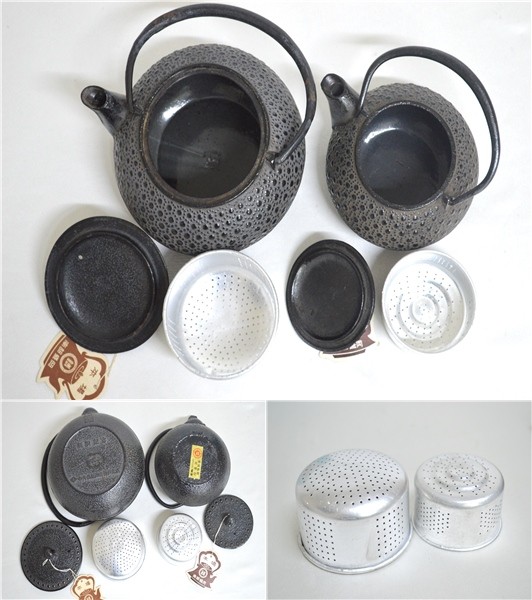 ☆セット売り!!☆南部鉄器 鉄茶瓶/鉄瓶 2点 岩鋳 志ほり 他 xvpbvx