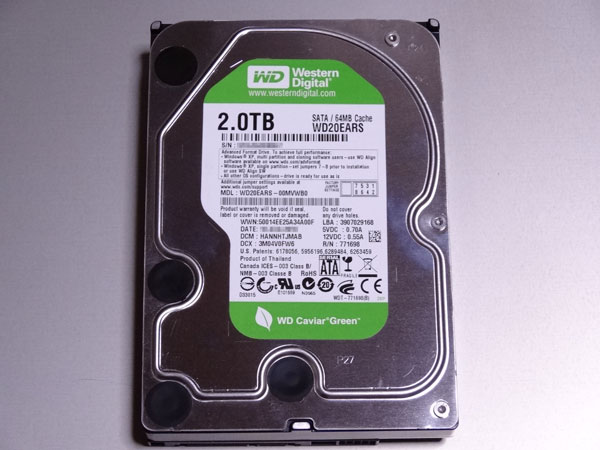 BDZ-RS10 RS15 RX30 RX35 RX50 RX55 交換HDD 2TB HDD故障や増設