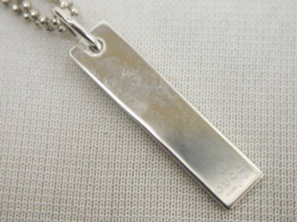 H1291★【グッチ】SV925プレートネックレス★約23.4ｇ★布袋付き