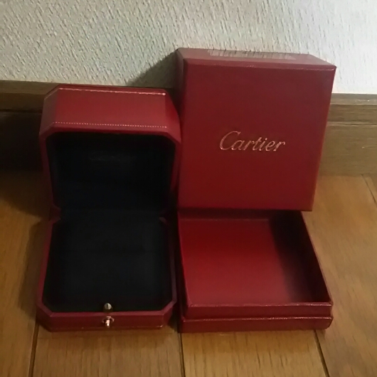送料込 美品 カルティエ 指輪 リング ケース 空 箱 