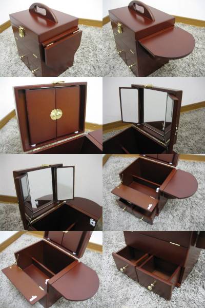 【送料無料】アウトレット激安カグラック☆３面鏡コスメボックス