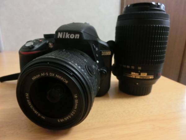 ニコン Nikon D3300 ダブルズームキット フード 解説 ケース付