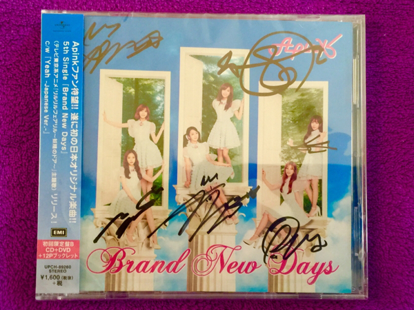 Apink○サインCD○Brand New Days 初回限定B CD+DVD ウンジ全員