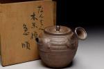 在銘南蛮手木米模急須/共箱】 京焼煎茶道具茶器茶具茶瓶茶銚 平安 清鳳