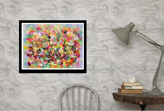 浅井勉　現代アート　☆旅人(Traveller)☆　水彩F4号_2