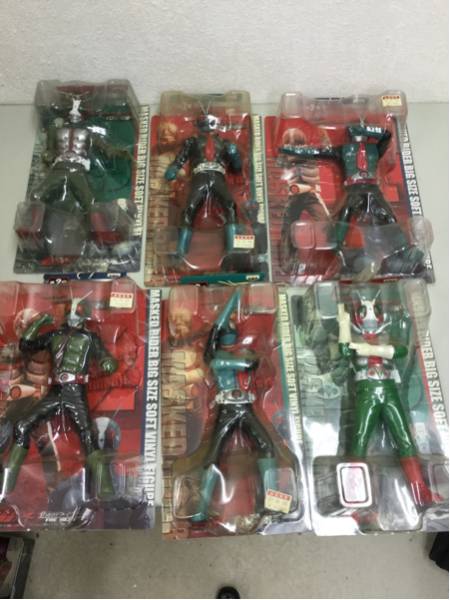 仮面ライダー ビッグサイズソフビフィギュア 6個セット