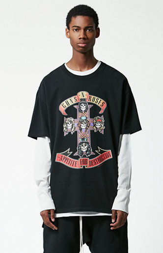 M FOG Fear Of God Guns N' Roses Boxy Tee Shirt ガンズ②