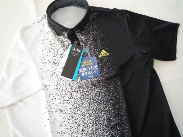 《2016春夏》アディダスグラデ―ション半袖ポロCCG37　黒(M)