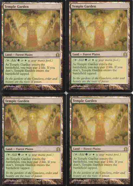 Garden MTG 寺院の庭 寺院の庭⁄Temple ⁄ RAV 日本語4枚
