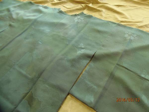 美品 正絹◆雲取に花模様 暈し◆道行コート◆裄68