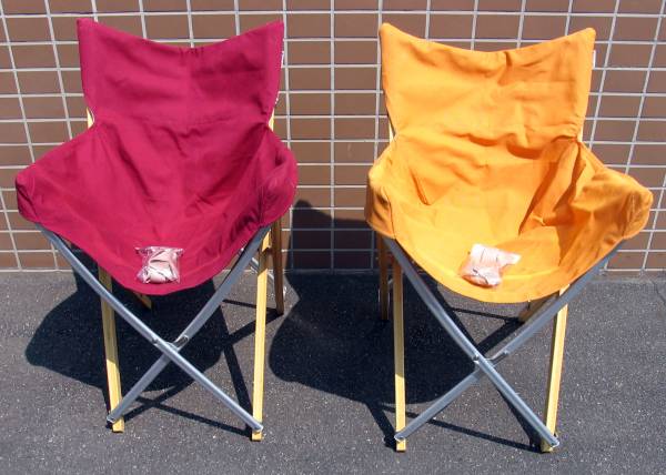 SNOW PEAK スノーピーク Take! チェア2脚セット 赤・黄 テーブル