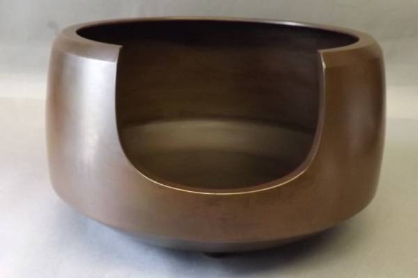 ♦︎未使用品♦︎ 唐銅？ 面取り風炉　風炉 ◇ 唐銅 面取風炉 未使用品 ◇ 金属工芸 アンティーク、コレクション