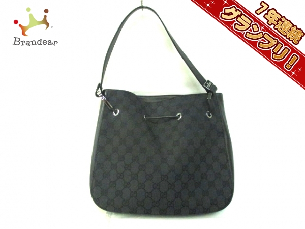 グッチ ショルダーバッグ GG柄 0013743 黒×ダークグレー GUCCI