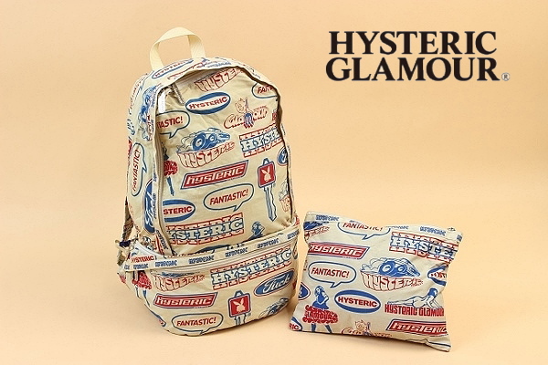 ☆ヒステリックグラマー 2WAY 総柄 ポーチ付 リュックサック HYSTERIC