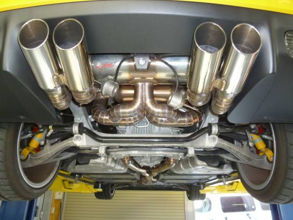 J-WOLF ♪ 切り替えバルブ付きワンオフマフラー C6コルベットZO6