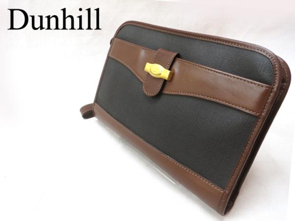 良品■伊製 ダンヒル レザー切替 セカンドバッグ ストラップ付き