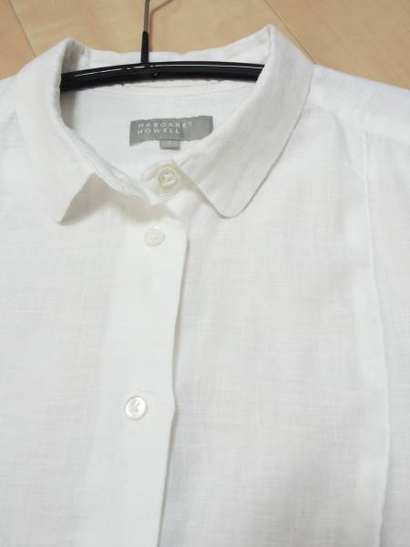 マーガレットハウエル 定番リネンシャツ 白 ＭＨＬ