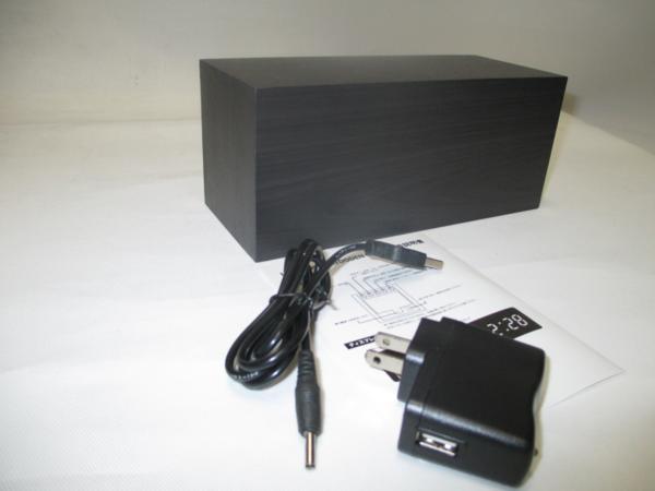 LED 置き時計 黒 木目 USB 全国一律送料 デジタル 温度 日付_1