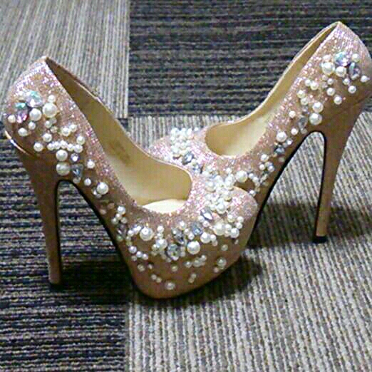 新品同様 パンプス パール ハイヒール キャバ パーティー