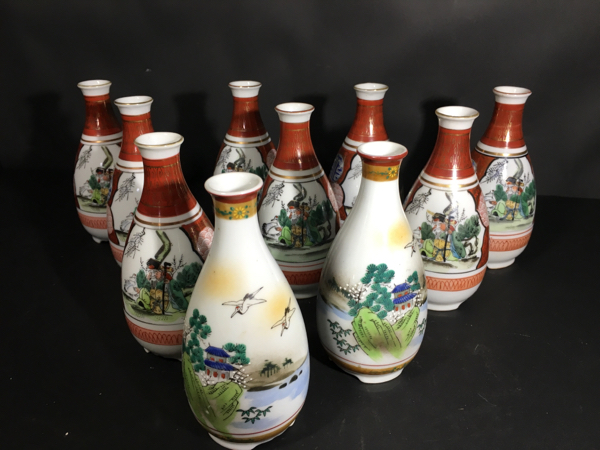 『陸遜』 C-22 九谷 酒器 徳利 まとめて 10本