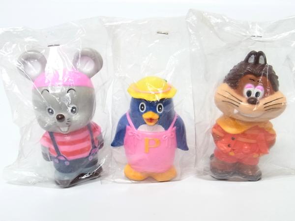 にこにこぷん ソフビ貯金箱 3体セット デッドストック レトロ