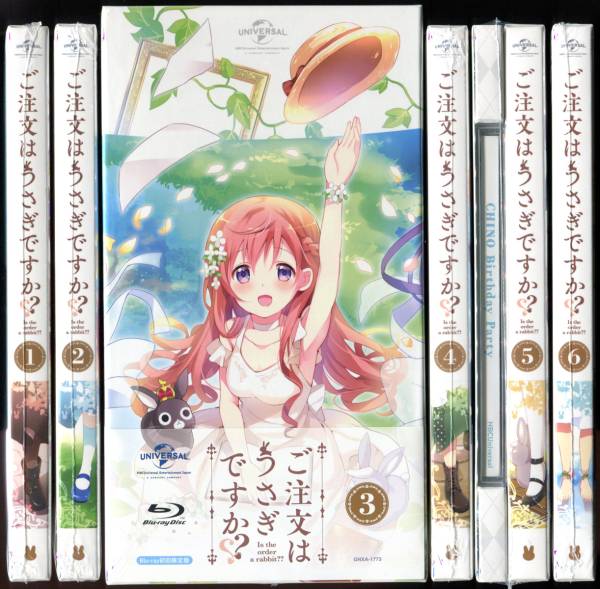 Blu-ray　ご注文はうさぎですか？？　全6巻（初回限定版/新品）