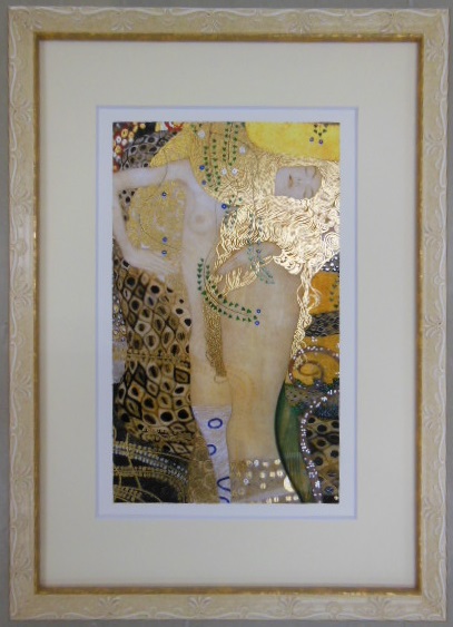 G・クリムト 小作品 「水蛇Ⅰ」 ミックスドメディア版画